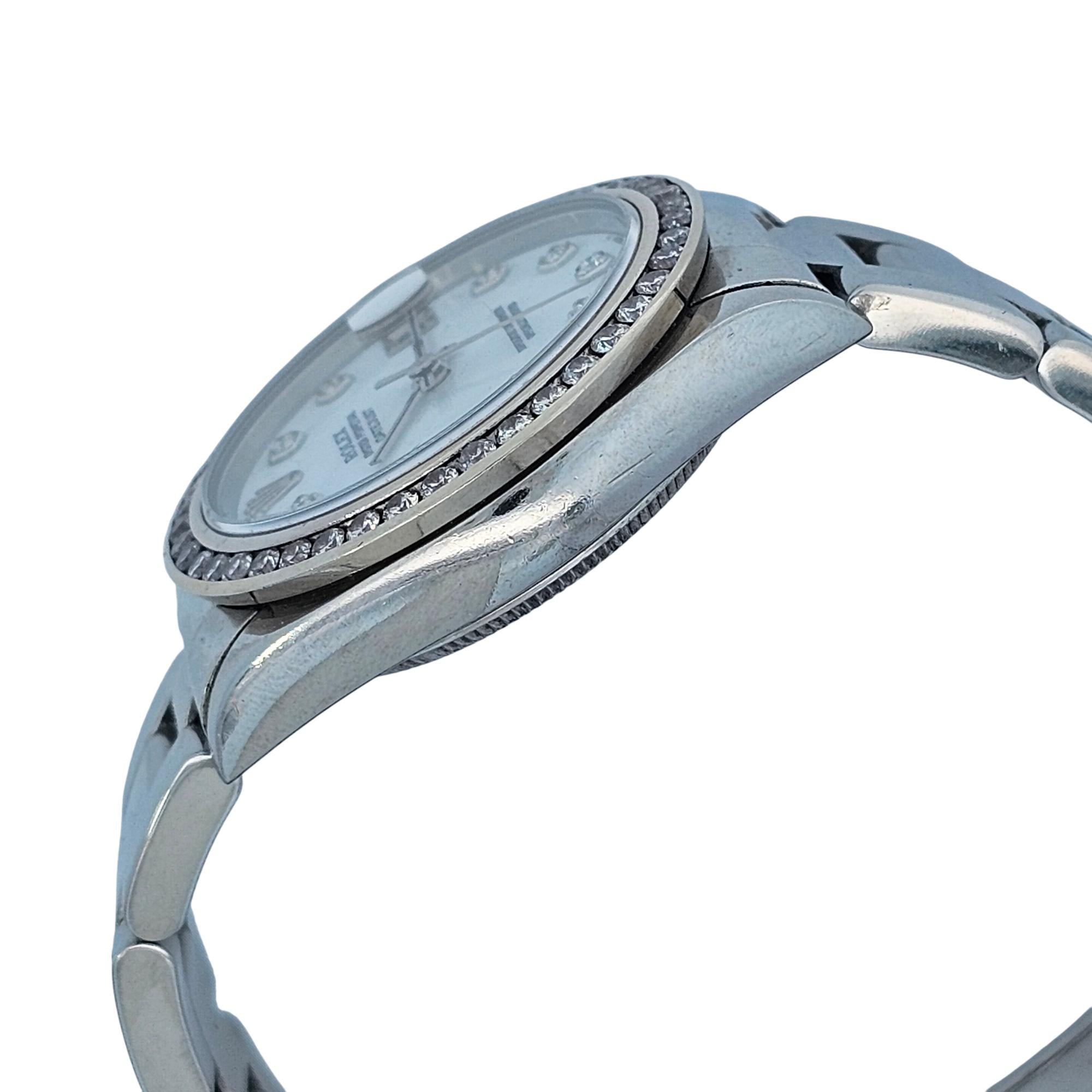 Rolex Oyster Perpetual Datejust 31mm 2000 SS Pearl Diamond Dial & Diamond Bezel 78240