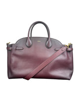 Coach Empire Carryall Bag 40 Merlot Natural Grain Leather Handbag