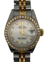 Rolex Lady-Datejust 26mm Two-Tone Stainless Steel & 18K Gold, Mother of Pearl Diamond Dial, Ref. 69173