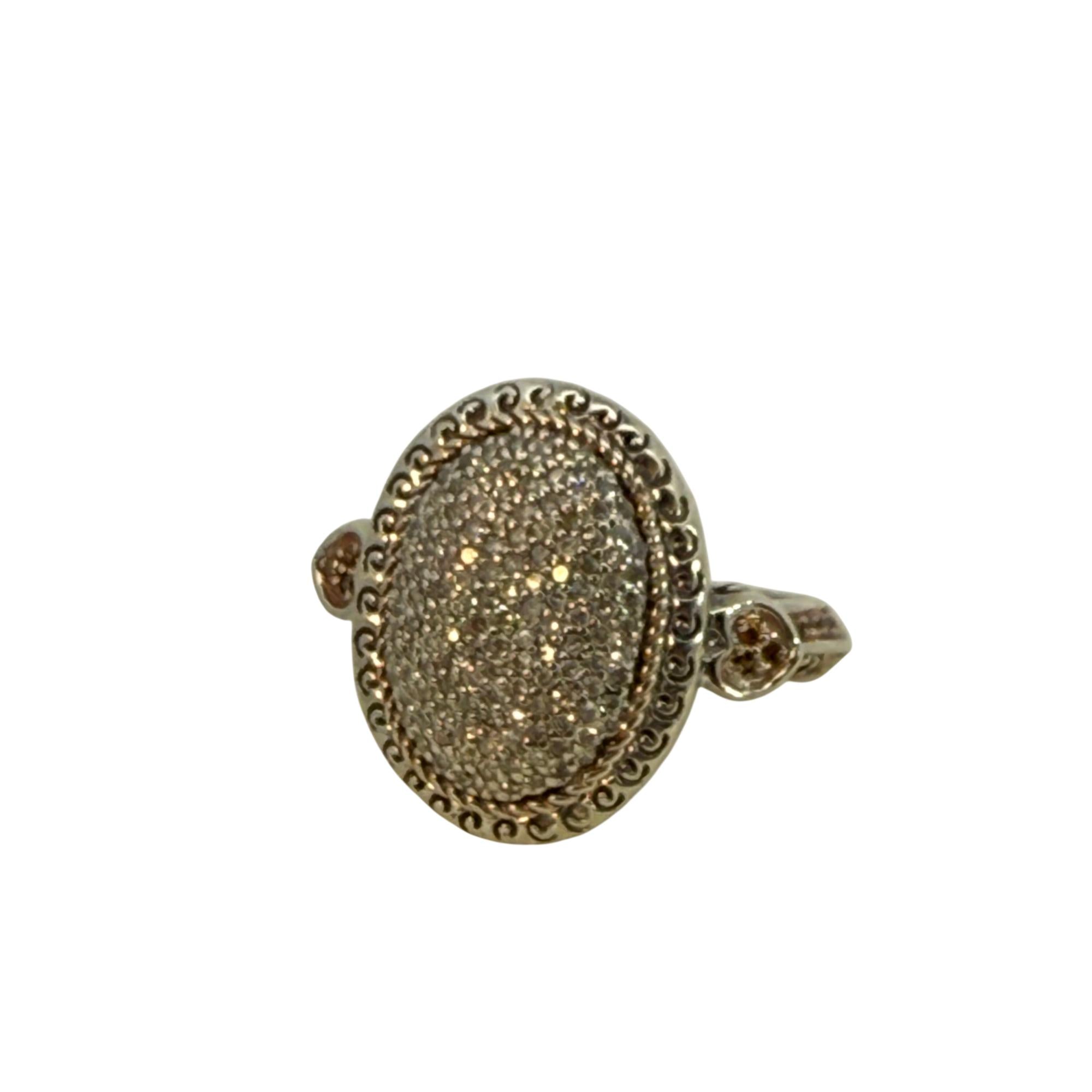 10K White Gold 1.08 CTW Pave Diamond Ring