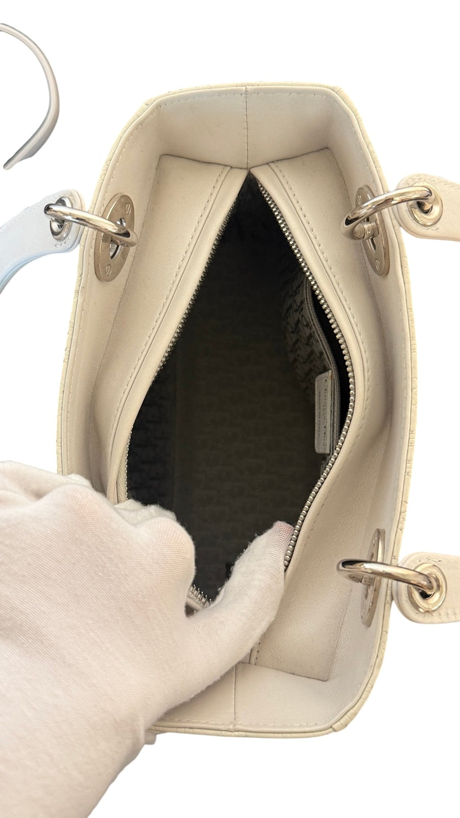 Dior Lady Dior Medium Leather Handbag