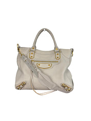 Balenciaga Edge Town Chevre Metallic