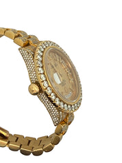 Rolex Day-Date President 36mm with Diamond Presidential Bracelet 18k Yellow Gold Champagne Dial