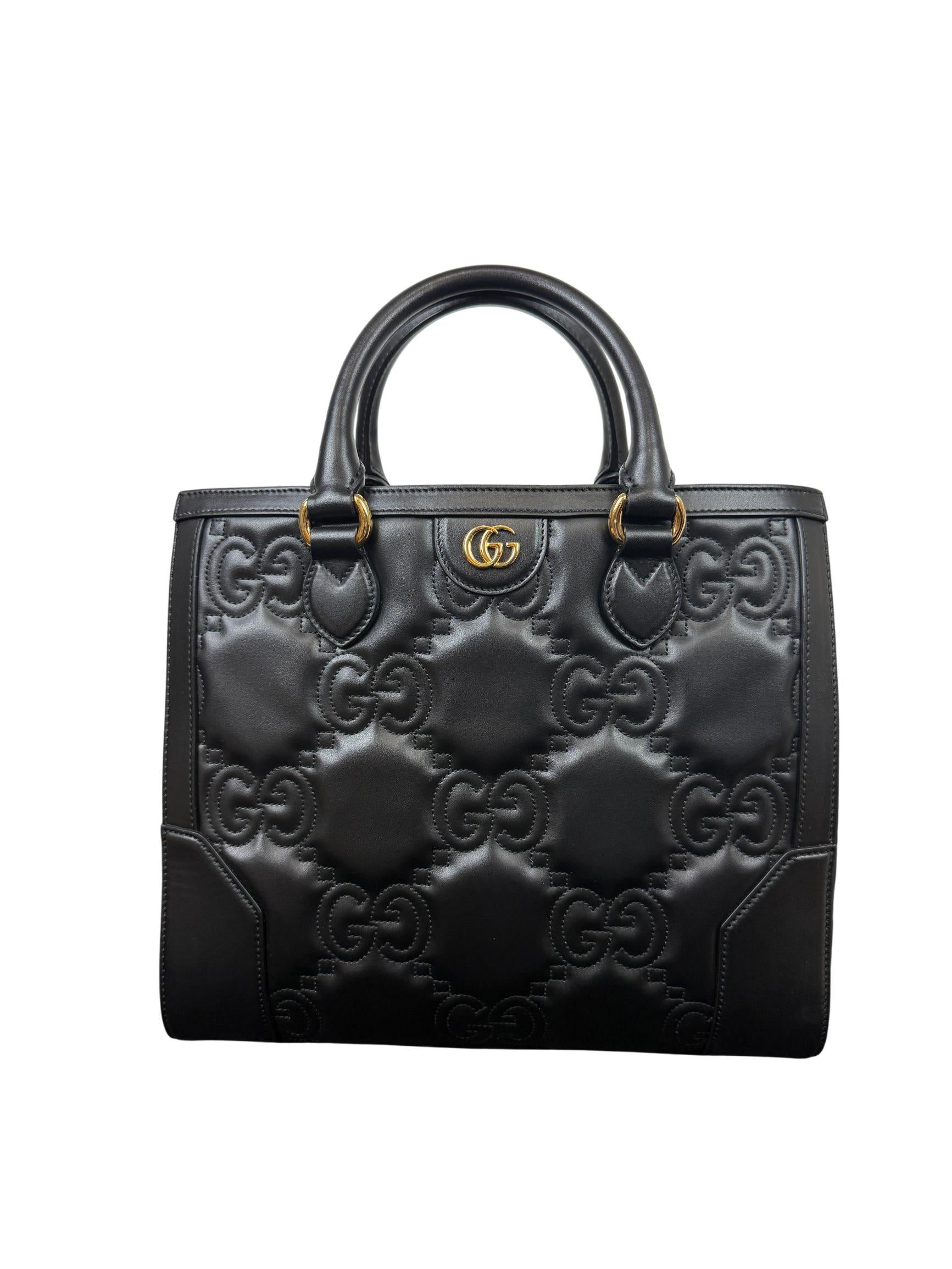 Gucci Small GG Matelassé Top-Handle Tote Bag