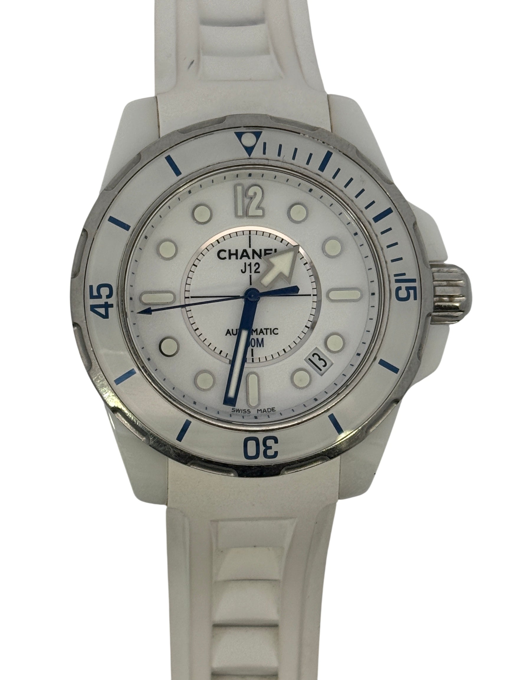 Chanel J12 Marine Automatic 38mm Unisex Watch Ceramic White Dial H2560