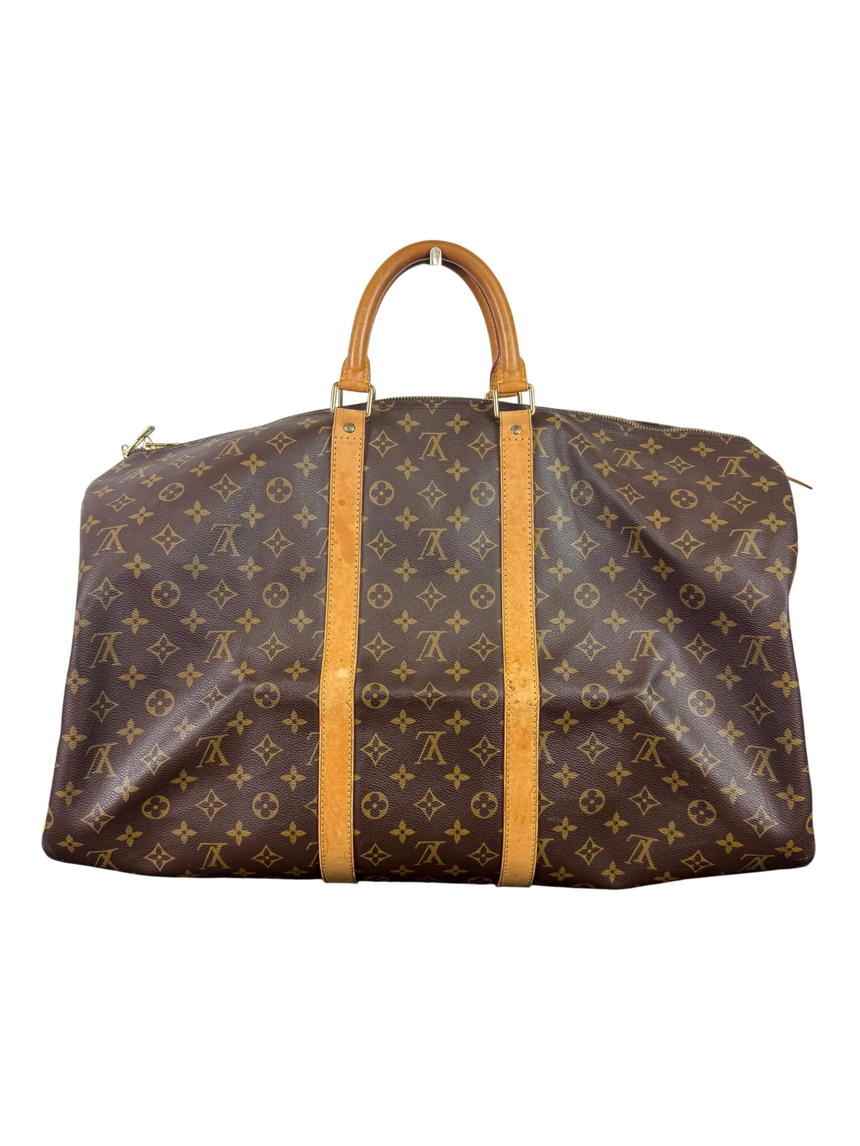 Louis Vuitton Keepall 55 Monogram Canvas Duffel Bag