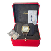 Cartier Santos de Cartier 40mm SS/18KYG 2023 White Dial W2SA0009