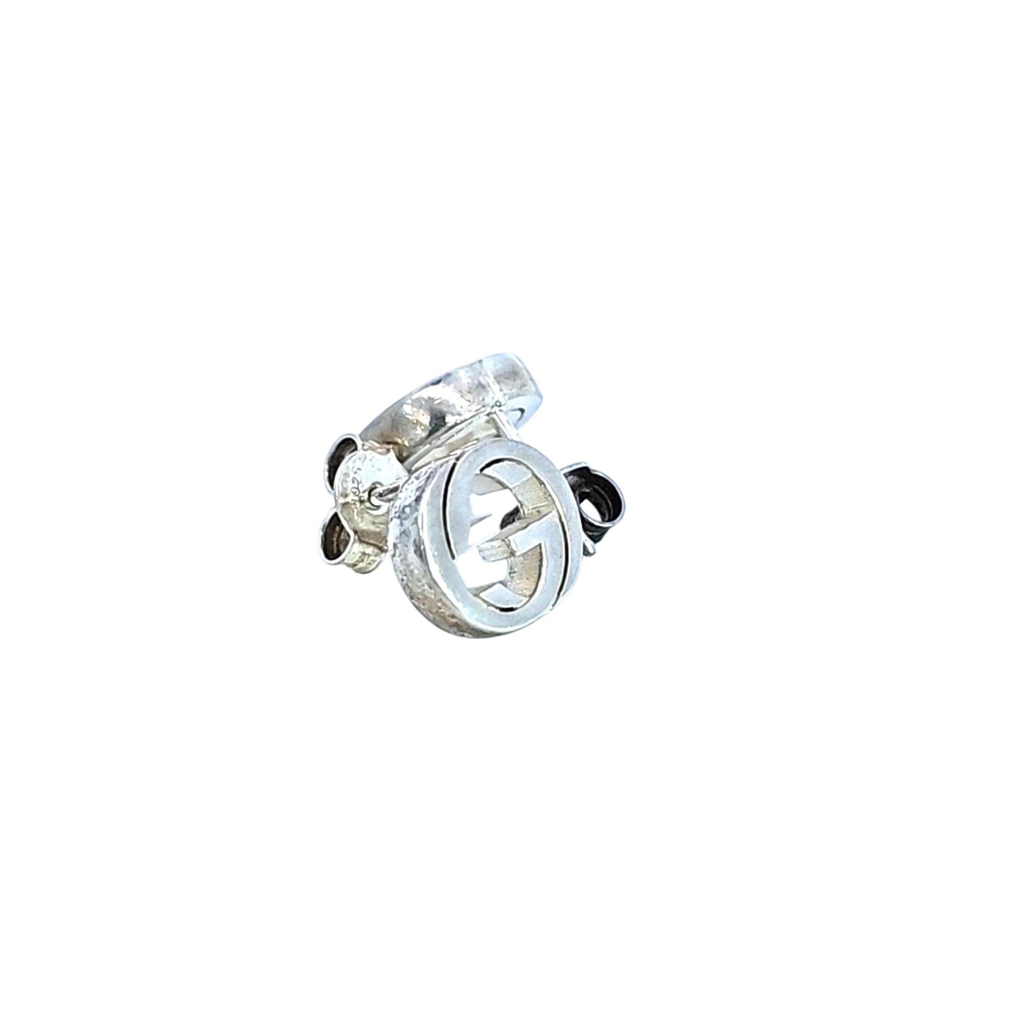 Gucci Interlocking GG Sterling Silver Stud Earrings