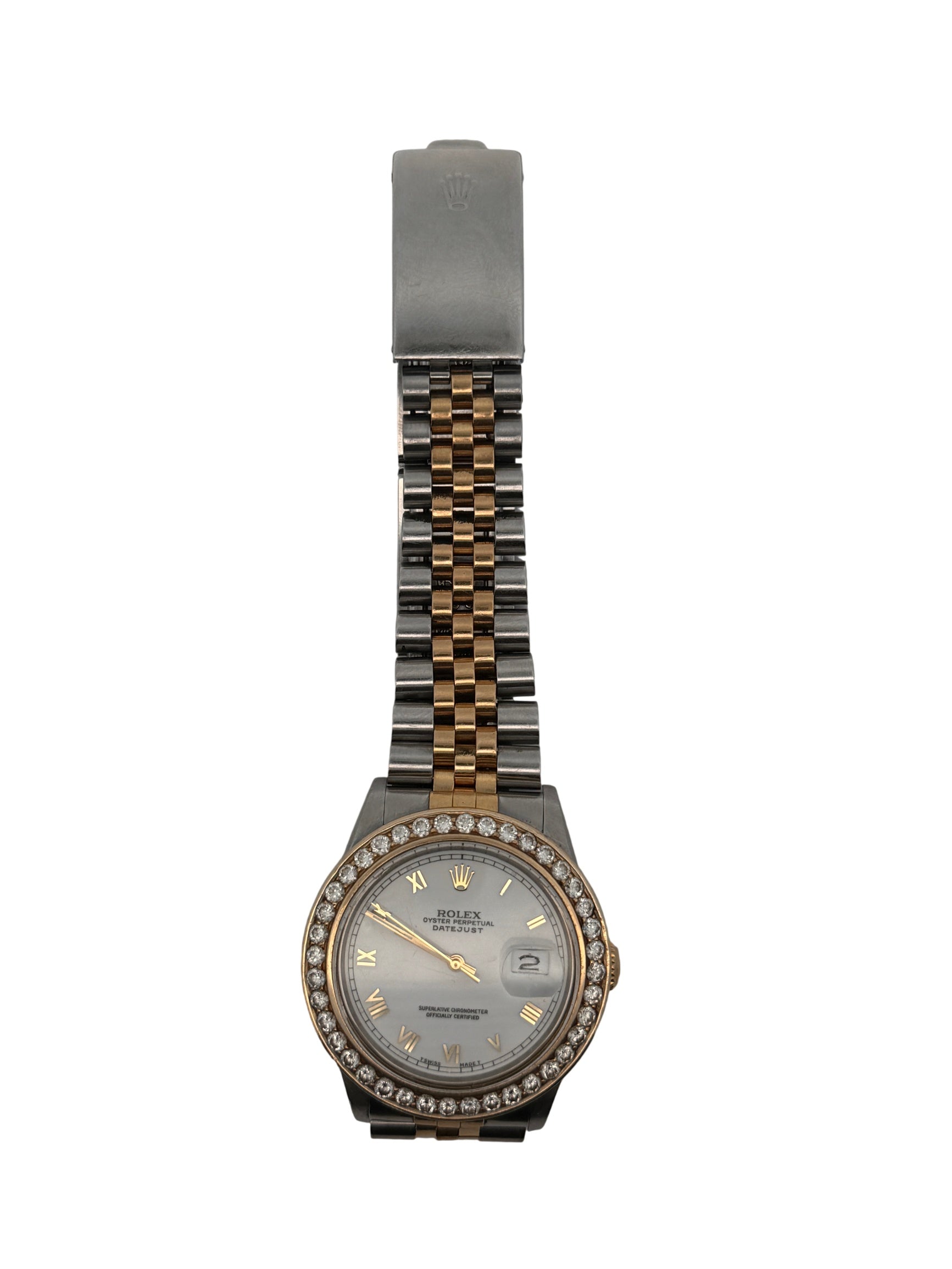 Rolex Oyster Perpetual Datejust 36mm Two-Tone Dial, Jubilee Bracelet, Model Stainless Steel & 18k Yellow Gold 1998 Champagne Dial 16013