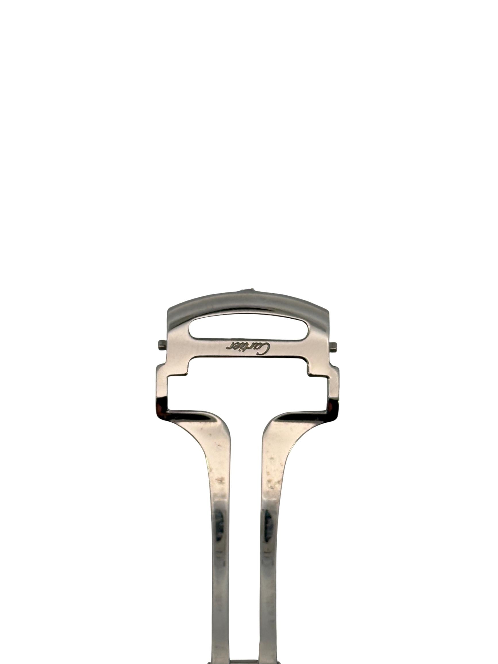 Cartier Santos Automatic Stainless Steel Watch with Custom Brown Epsom Leather Quickswitch Strap, Model 4072 35mm