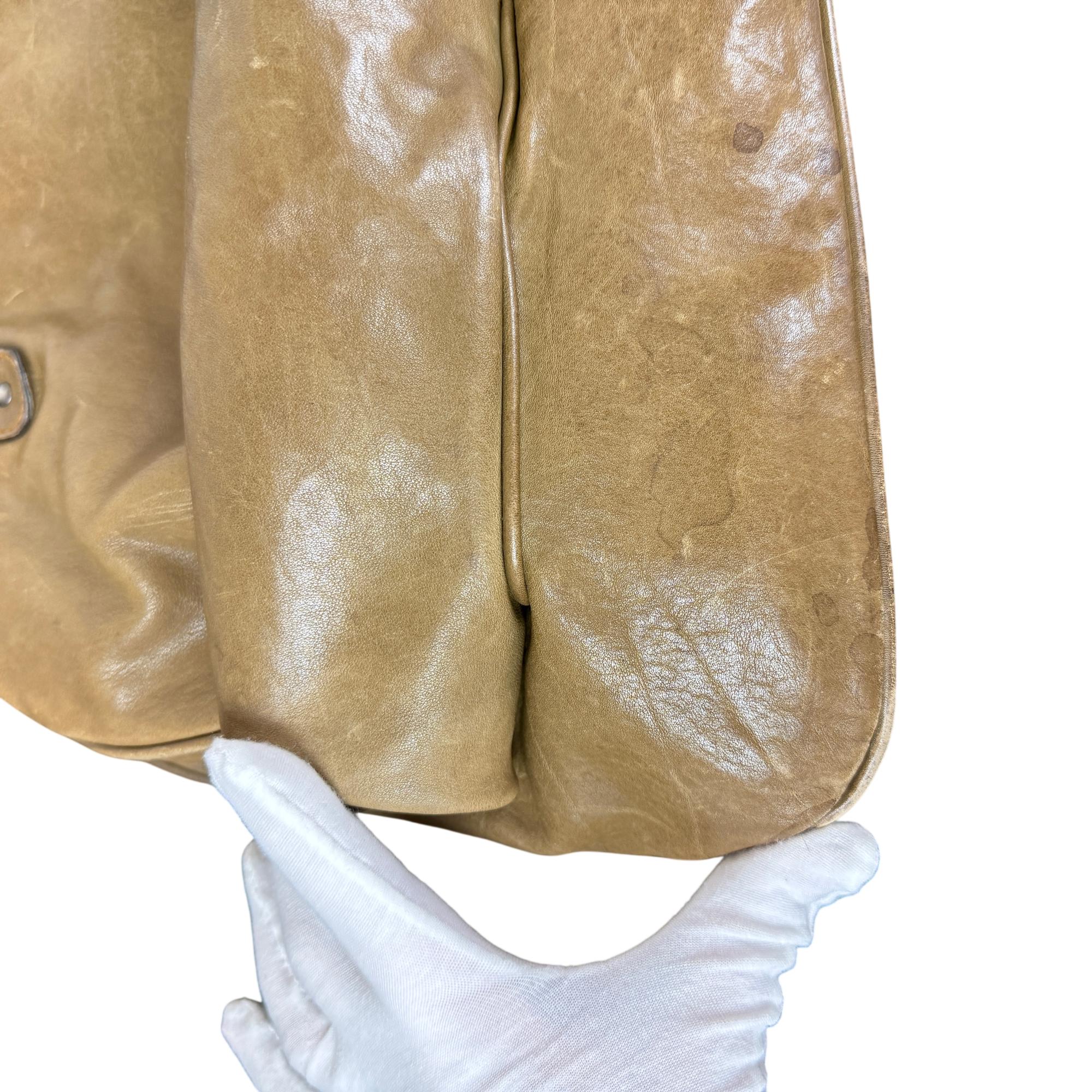 Christian Dior Gaucho Brown Leather Shoulder Bag