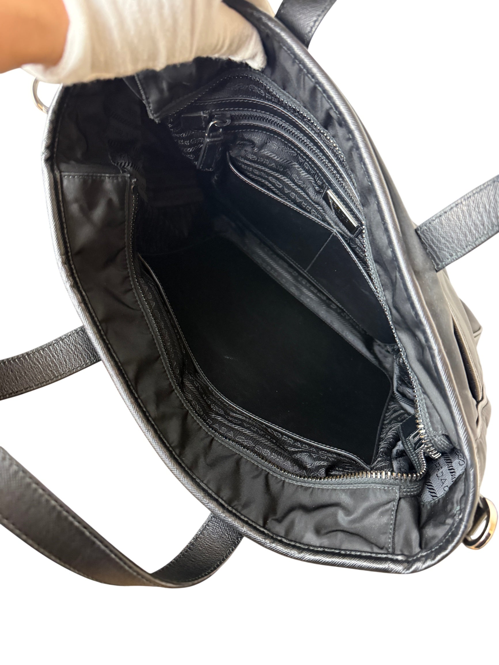 Prada Black Re-Nylon Tessuto Tote Bag