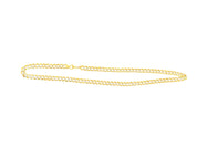 10k Two Tone Gold 22" Curb Link Chain Necklace