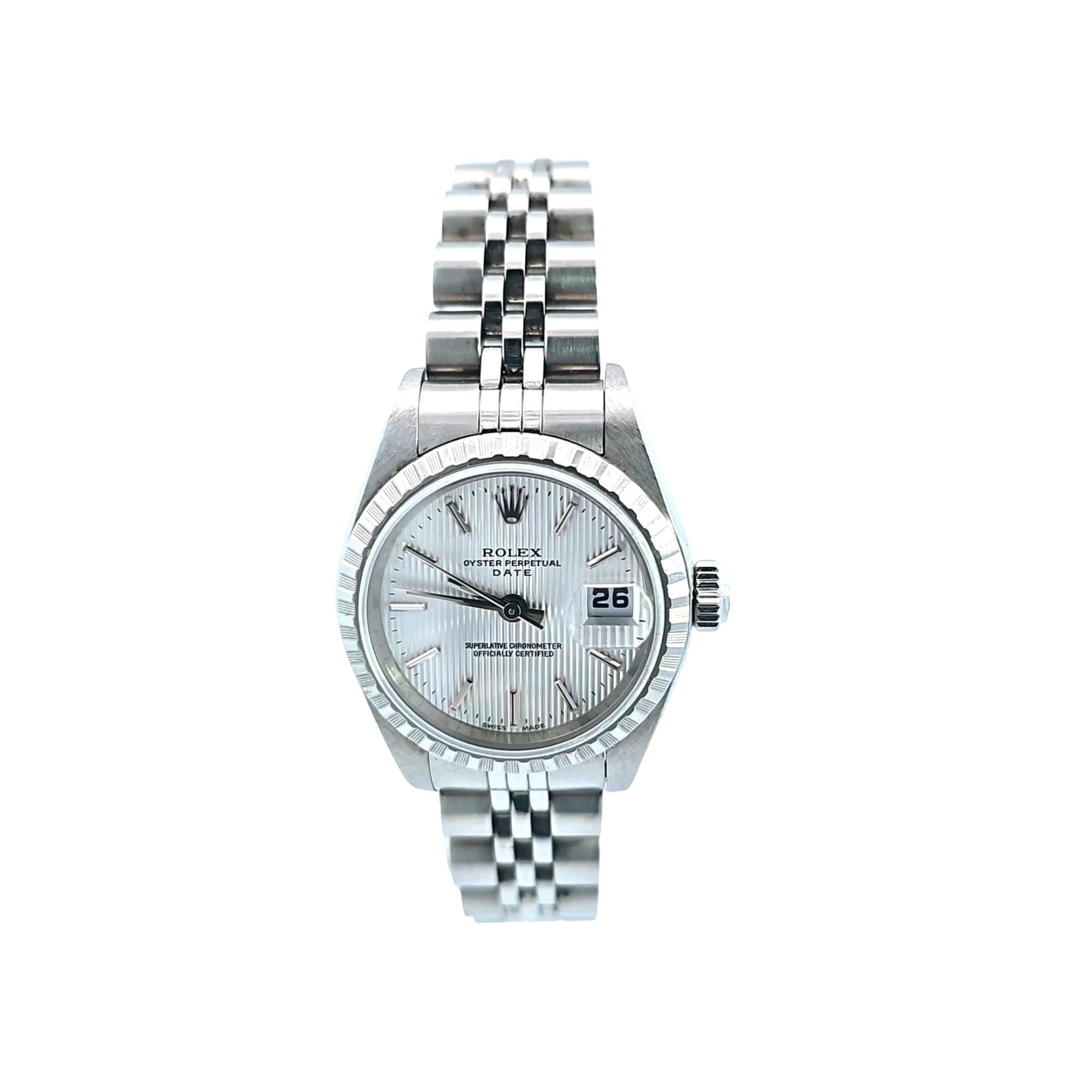 Rolex Oyster Perpetual Lady-Datejust 26mm SS 2003 Silver Dial 79240