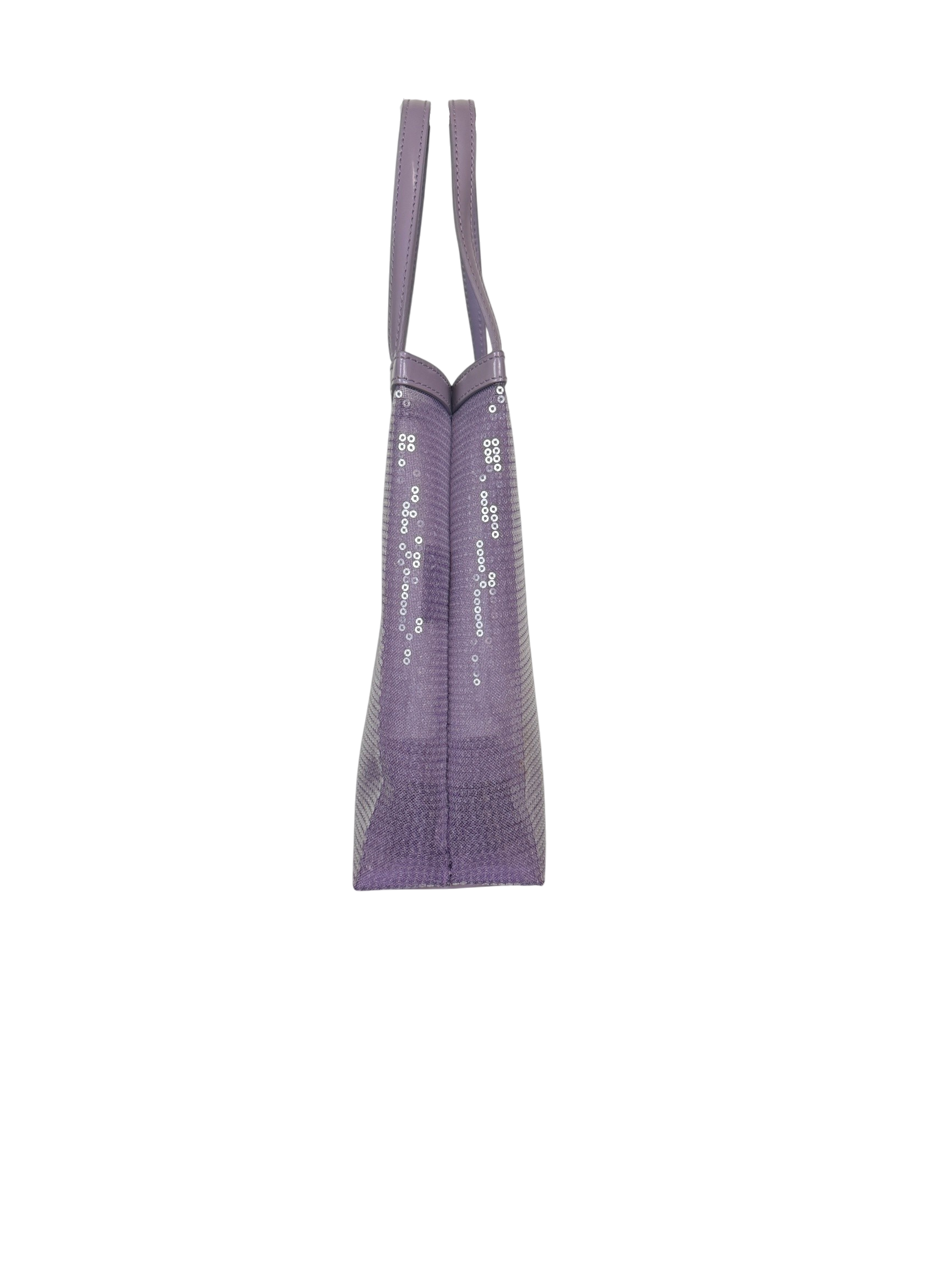 Prada Purple Sequin Mesh and Leather Tote