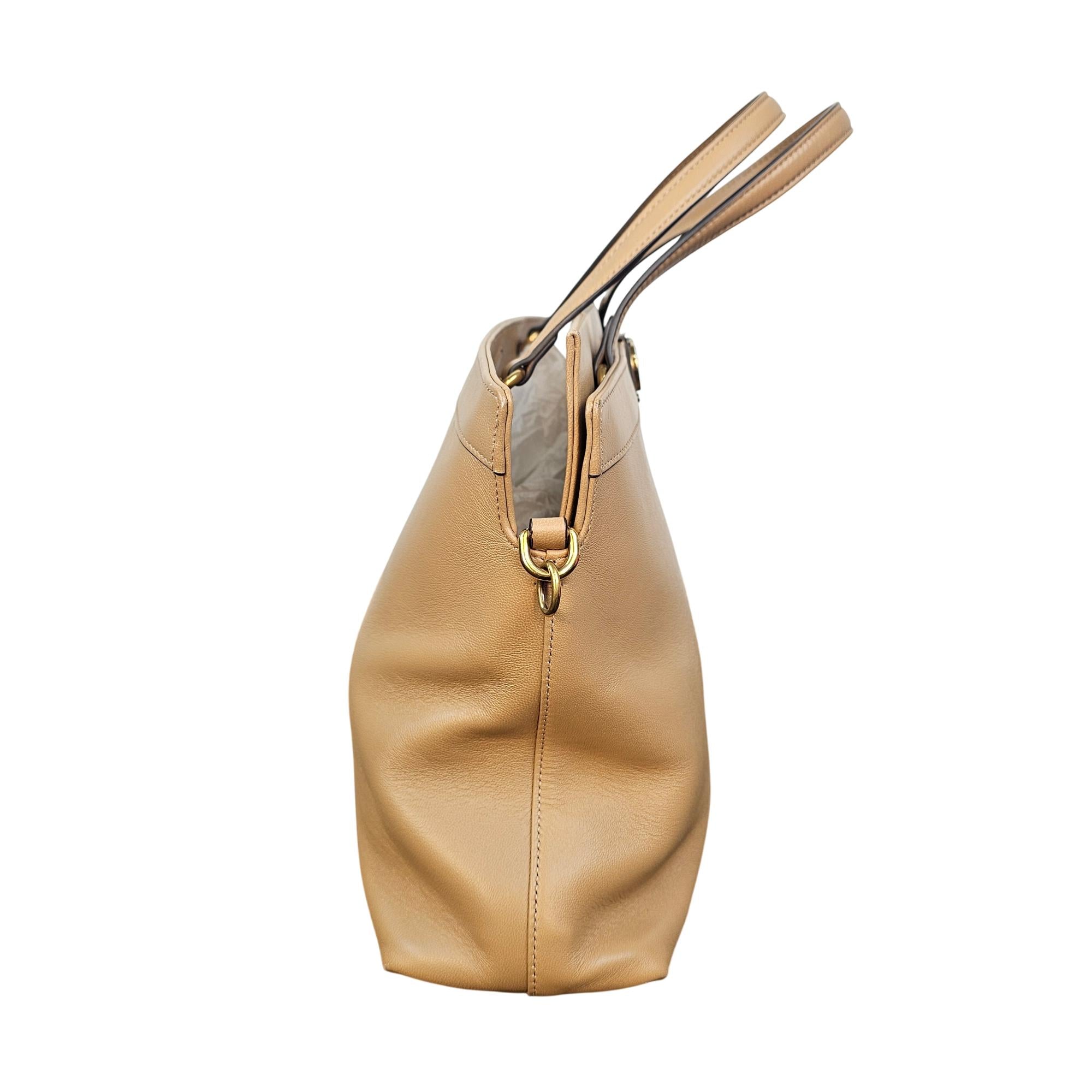 Gucci Linea Matisse Medium Tan Leather Handbag