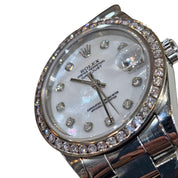 Rolex Oyster Perpetual Datejust 31mm 2000 SS Pearl Diamond Dial & Diamond Bezel 78240