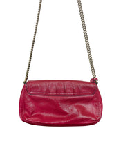 Gucci Soho Raspberry Leather Chain Flap Shoulder Bag