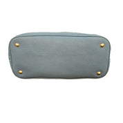 Prada Vitello Daino Hobo Bag Blue Leather Gold Hardware