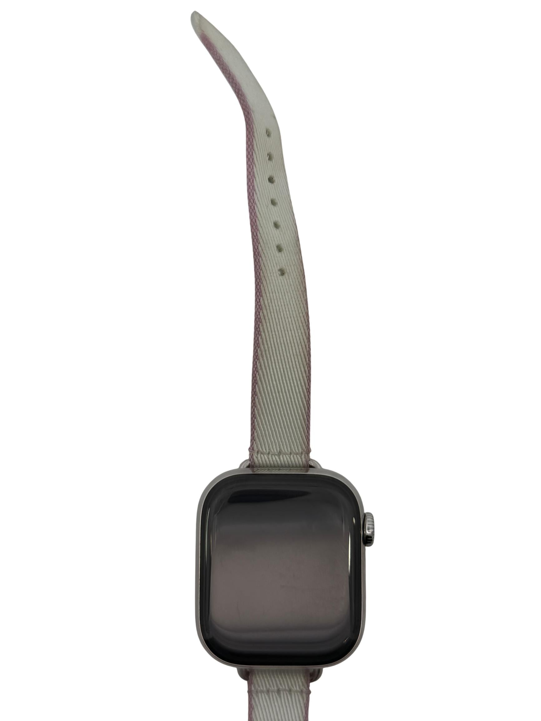 Hermès Series 10 Apple Watch 42mm with Pink Fabric Band