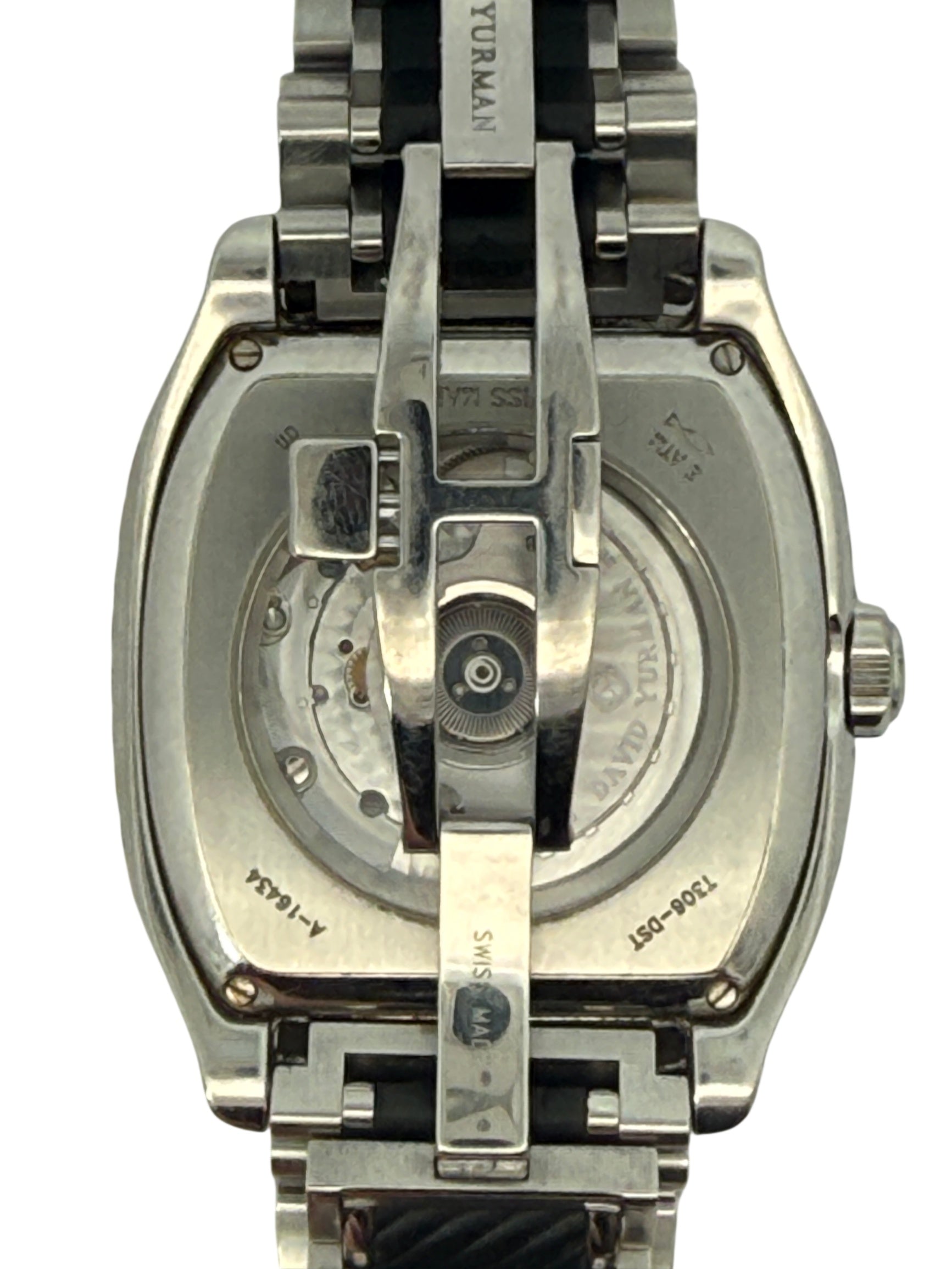 David Yurman Thoroughbred Dual Time GMT Watch Stainless Steel Black Dial T306-dst