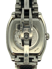 David Yurman Thoroughbred Dual Time GMT Watch Stainless Steel Black Dial T306-dst