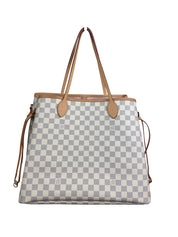 Louis Vuitton Neverfull GM Pochette Damier Azur Rose Ballerine