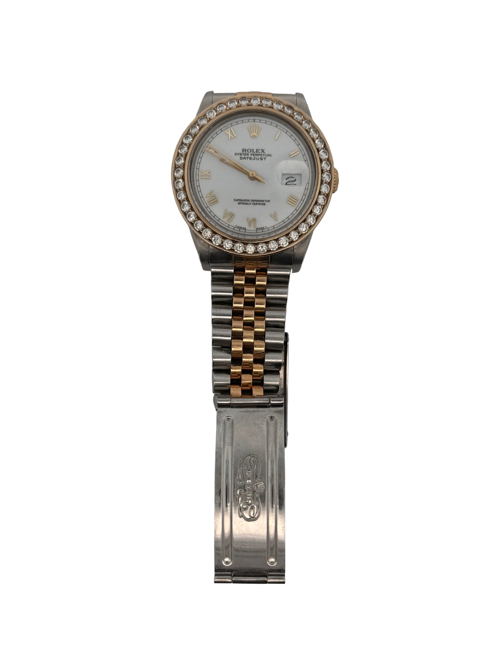 Rolex Oyster Perpetual Datejust 36mm Two-Tone Dial, Jubilee Bracelet, Model Stainless Steel & 18k Yellow Gold 1998 Champagne Dial 16013