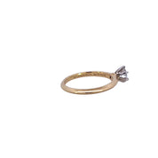 Tiffany & Co. Yellow Gold & Platinum Diamond Solitaire Ring .49ctw 18k