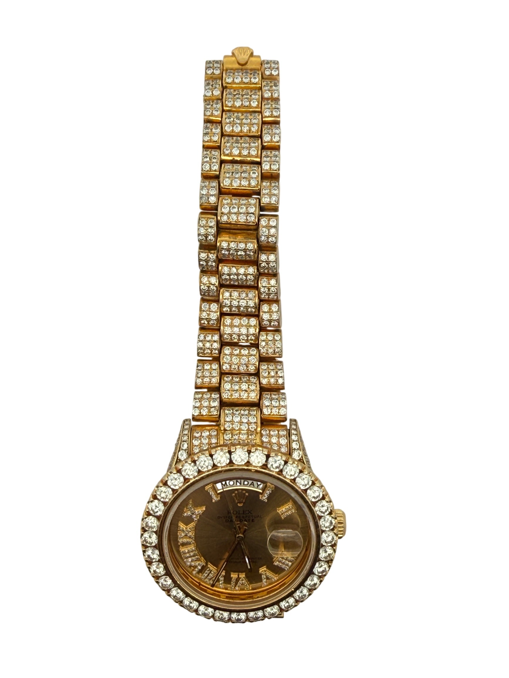 Rolex Day-Date President 36mm with Diamond Presidential Bracelet 18k Yellow Gold Champagne Dial