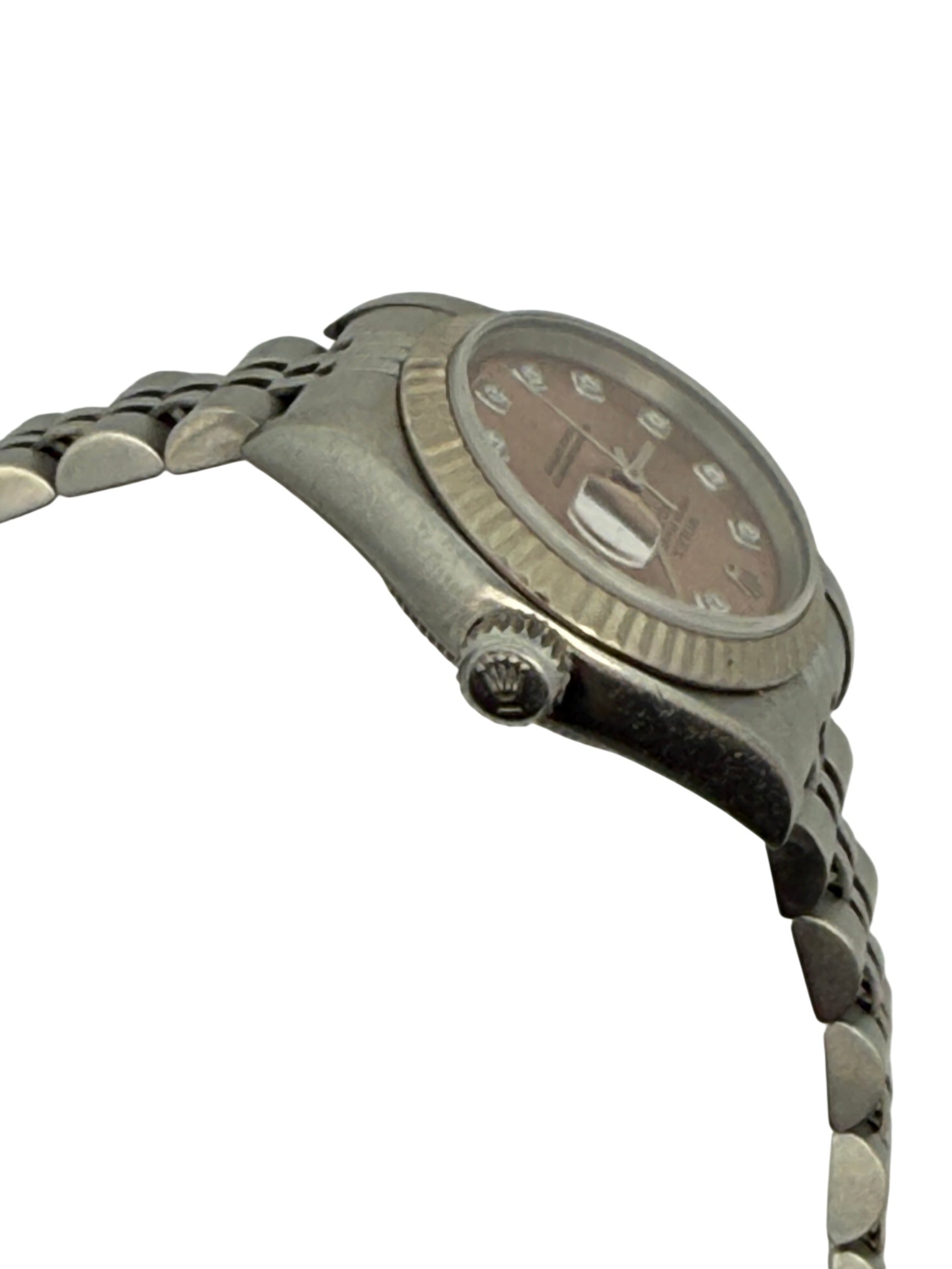 Rolex Datejust Lady 26mm , Diamond Dial, Jubilee Bracelet Stainless Steel Pink Dial 69174
