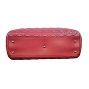 Christian Dior Lady Dior Large Cannage Quilted Lambskin Leather Tote Bag