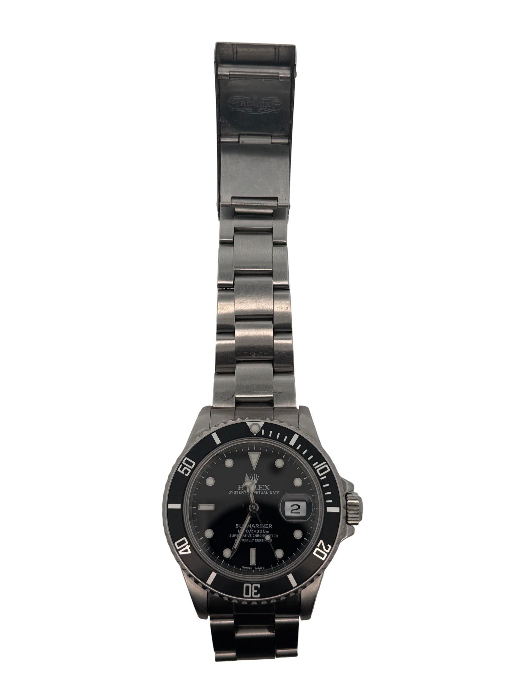 Rolex Submariner Date Dial Automatic Watch Stainless Steel Black Dial 16610