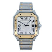 Cartier Santos de Cartier 40mm SS/18KYG 2023 White Dial W2SA0009