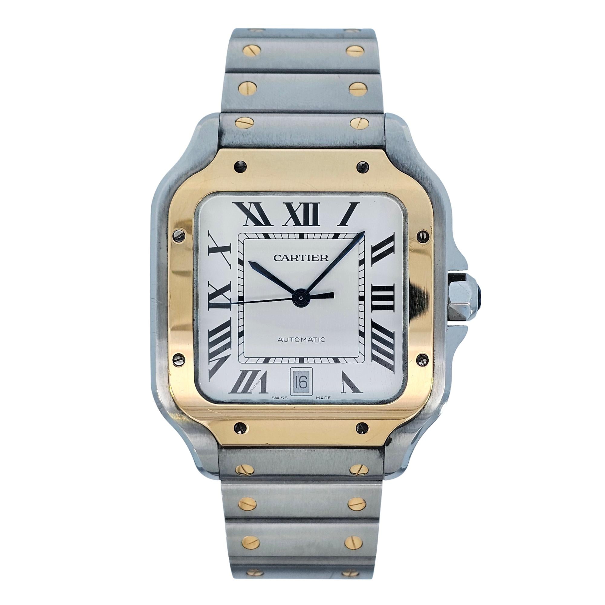 Cartier Santos de Cartier 40mm SS/18KYG 2023 White Dial W2SA0009