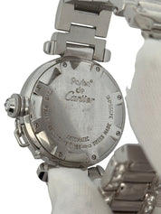 Cartier Pasha 32mm 18K White Gold Watch with Diamond Bezel 2398