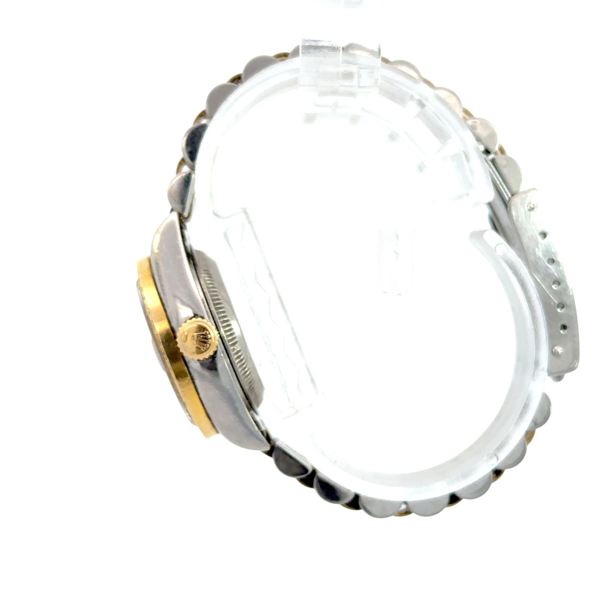 Rolex Lady-Datejust 26mm Two-Tone Stainless Steel & 18K Gold, Mother of Pearl Diamond Dial, Ref. 69173