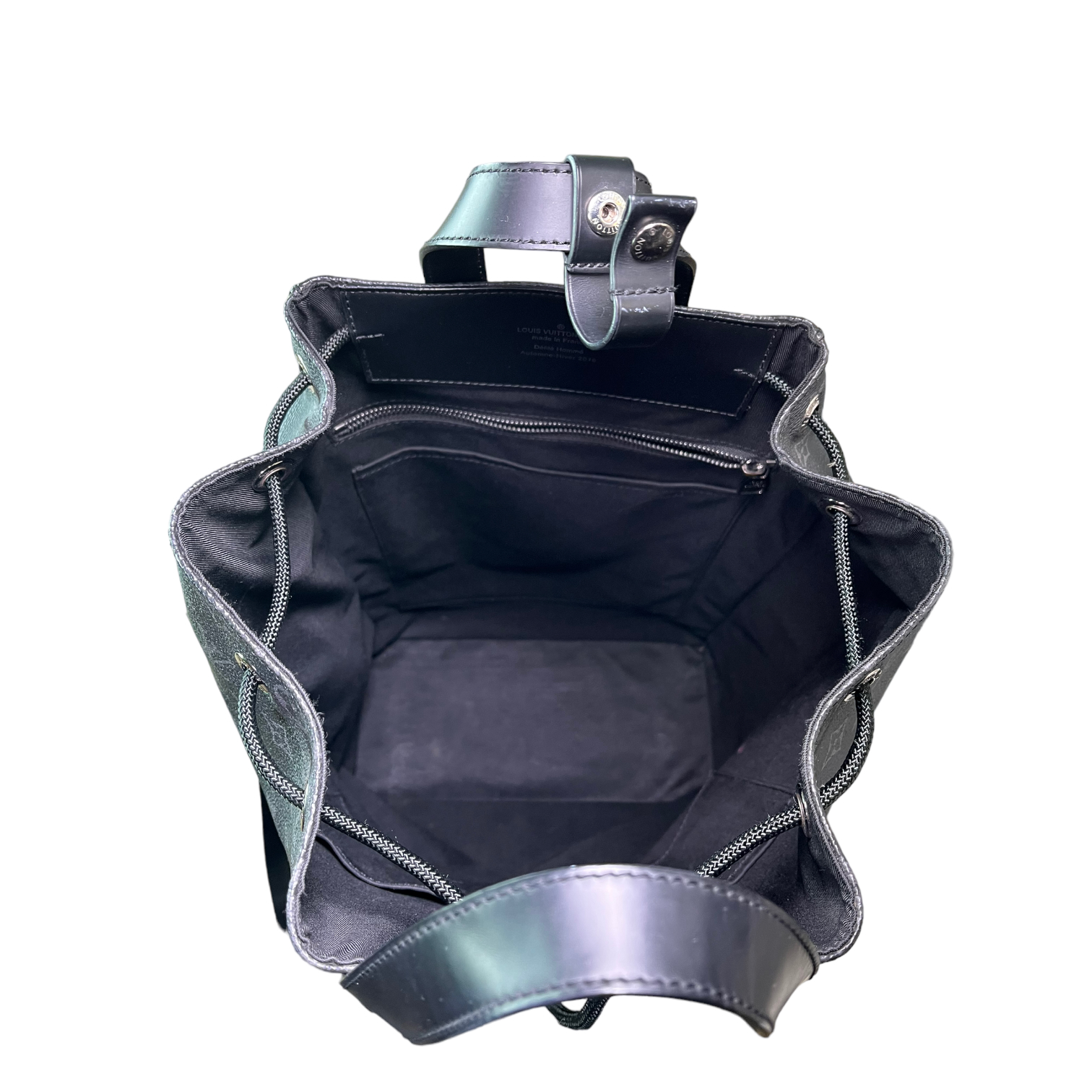 backpack explorer louis vuitton Monogram Eclipse The roomy outside pocket makes it easy to get at essentials Louis Vuitton Explorer Backpack Monogram