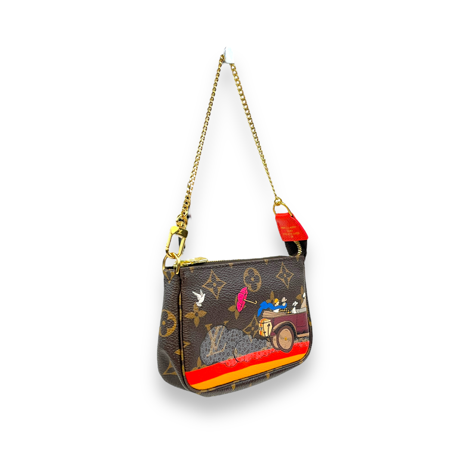 Limited Edition Mini Pochette Wristlet, Evasion, Louis Vuitton