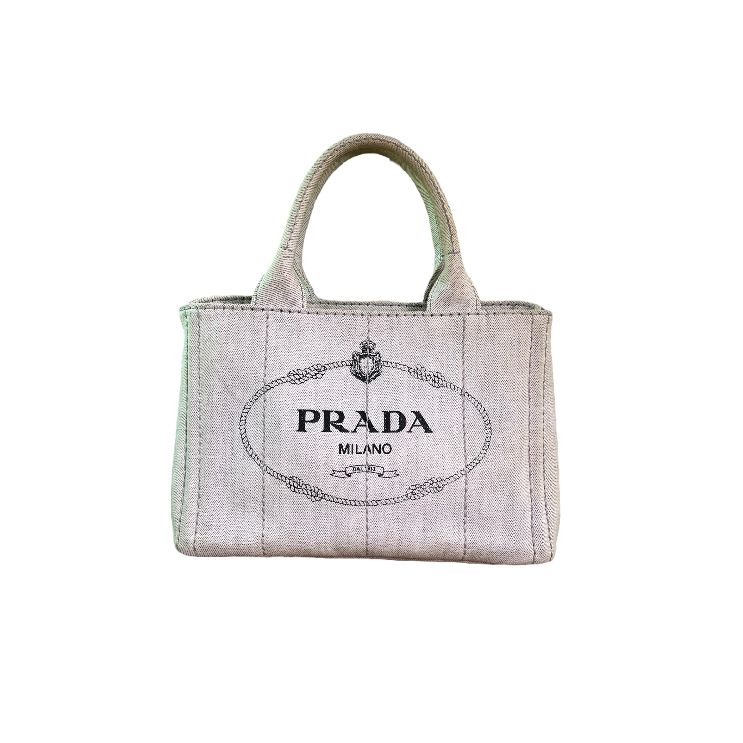 Prada Canapa Small Denim Tote