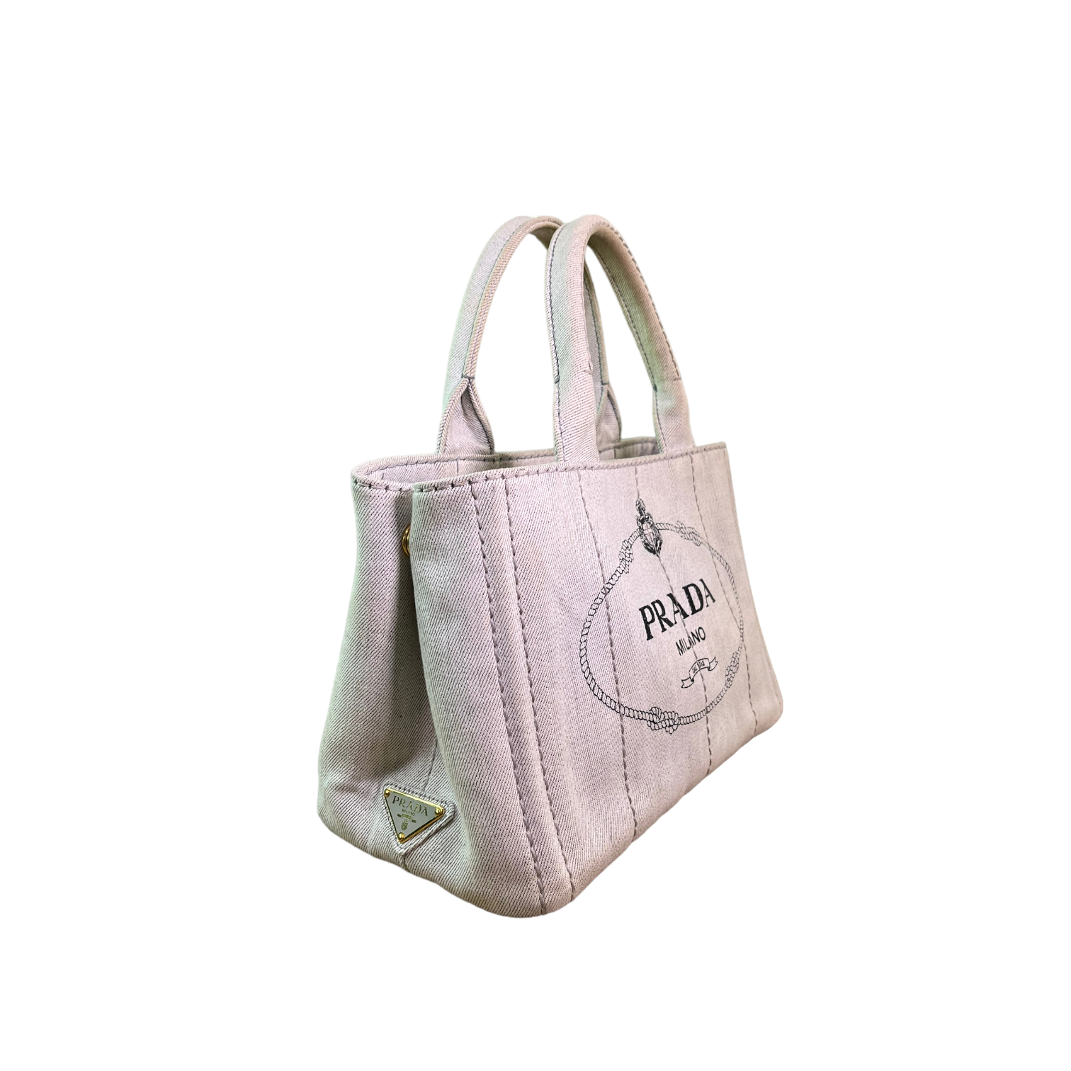 Prada Canapa Small Denim Tote