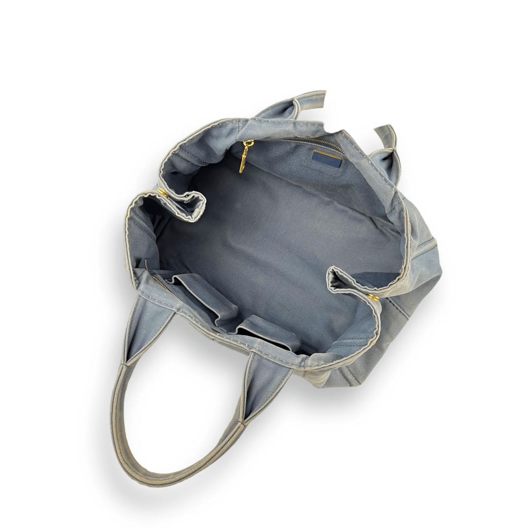 Prada Canapa Large Denim Tote