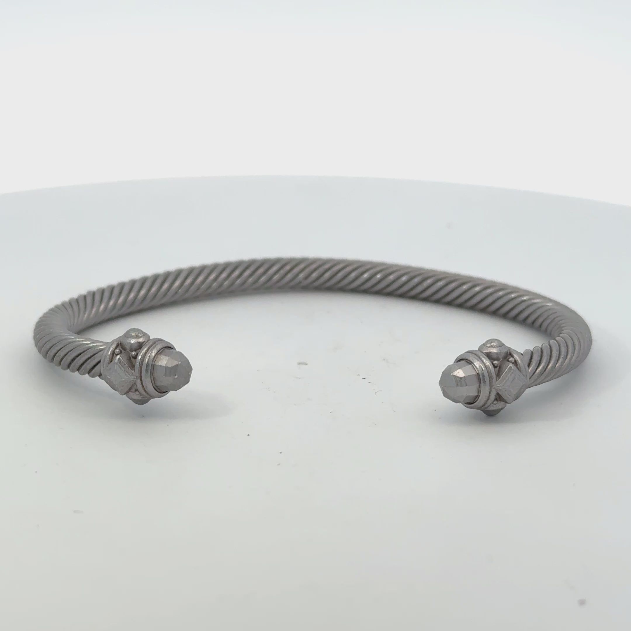 Classic Cable Bracelet 4mm Sterling Silver Aluminum David Yurman 925