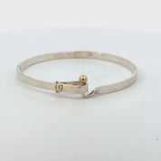 Sterling Silver & 18K Yellow Gold Hook and Eye Bangle Bracelet Tiffany & Co. 925, 18k