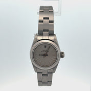 Rolex Oyster Perpetual Ladies Watch Stainless Steel Silver Dial 76080