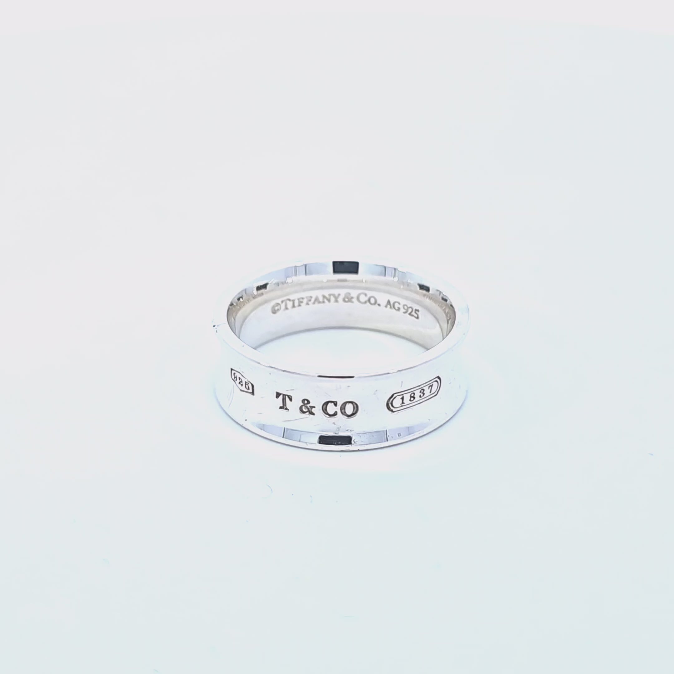 Tiffany & Co. 1837 Wide Band Ring Sterling Silver