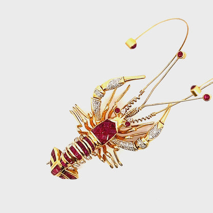 Le Vian Ruby Lobster Brooch
