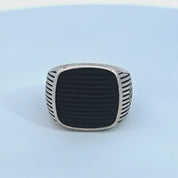 David Yurman Royal Cord Sterling Silver Onyx Signet Ring