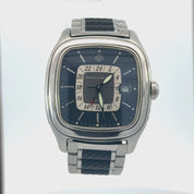 David Yurman Thoroughbred Dual Time GMT Watch Stainless Steel Black Dial T306-dst
