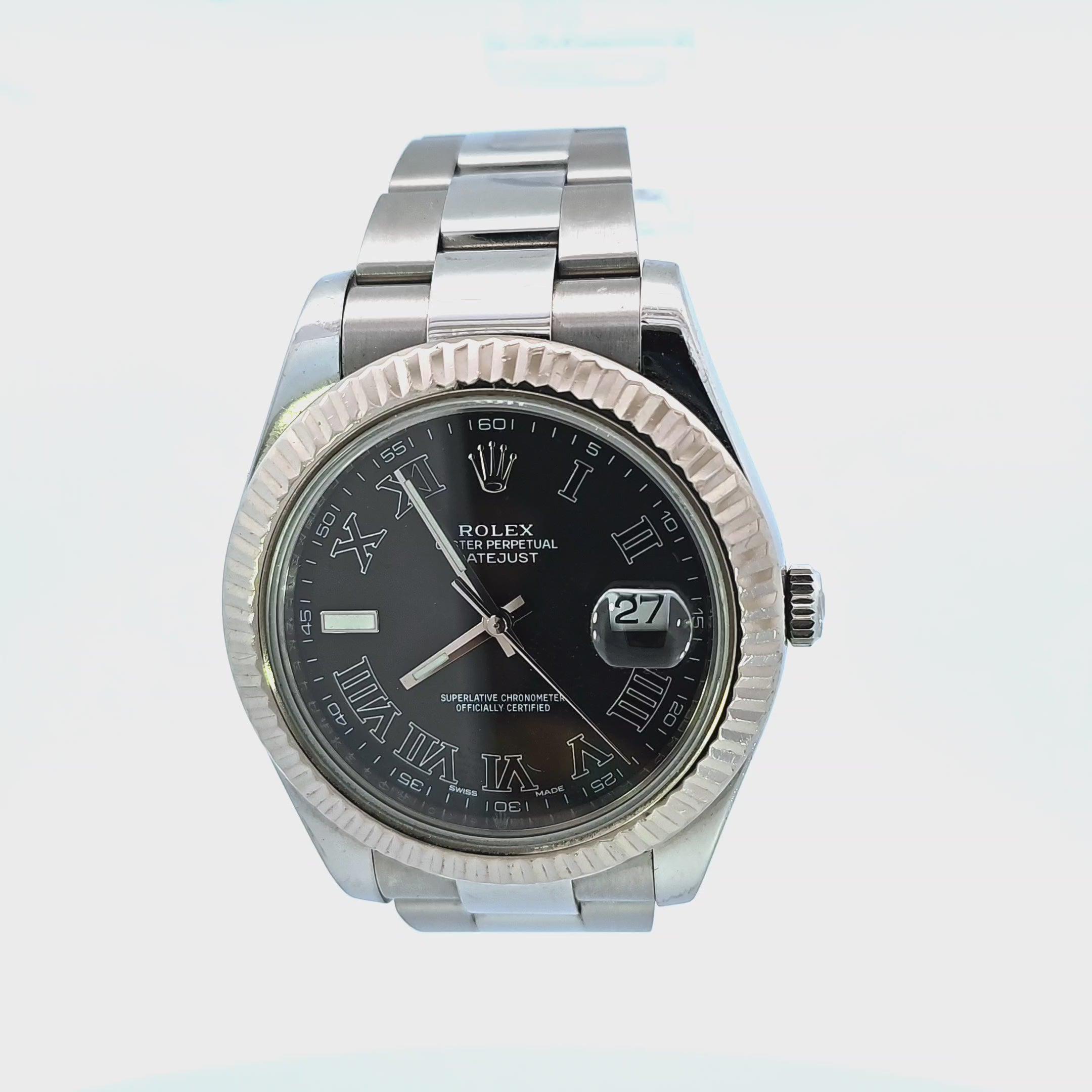 Rolex Oyster Perpetual Datejust II 41mm SS 2009-2016 Gray Roman Dial 116334